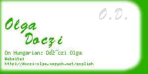 olga doczi business card